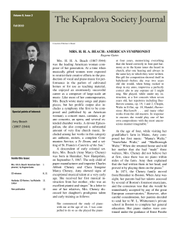 Mrs. H. H. A. Beach: American Symphonist