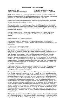 October 26, 2015 Continued Public Hearing for