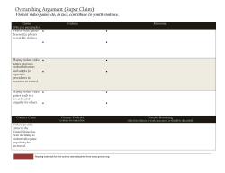 Overarching Argument (Super Claim):