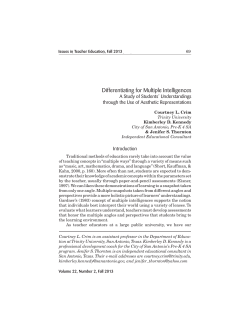 Differentiating for Multiple Intelligences