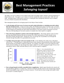 Salvaging Topsoil - Desert Tortoise Council