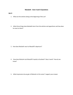 Macbeth - Acts 4 and 5 Questions Act 4