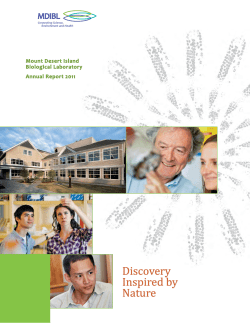 Discovery Inspired by Nature - The MDI Biological Laboratory