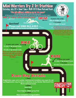 Stroller Warriors Triathlon