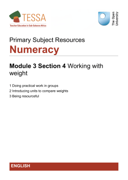 Section 4 : Working with weight