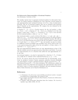 On Subrecursive Representability of Irrational Numbers