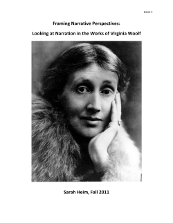 Framing Narrative Perspectives: Looking at Narration in the Works of