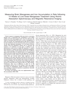 Measuring Brain Manganese and Iron