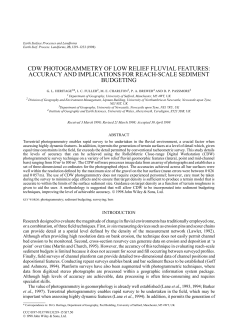 CDW photogrammetry of low relief fluvial features: accuracy and