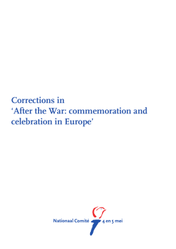 After the War: commemoration and celebration in Europe