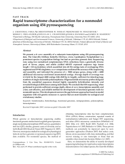 Rapid transcriptome characterization for a nonmodel organism