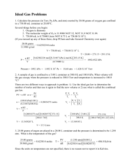 Ideal Gas Problems