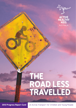 2015 progress report card on active transport for children
