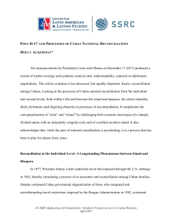 The announcements by Presidents Castro and Obama on