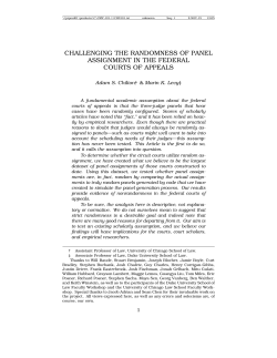 challenging the randomness of panel assignment in the federal