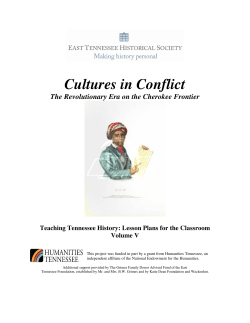 Cultures in Conflict - East Tennessee Historical Society