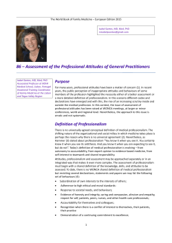 Assessment of the Professional Attitudes of General