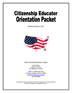 Citizenship Educator Orientation Packet