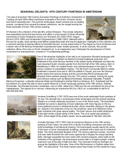 seasonal delights: 19th century paintings in amsterdam