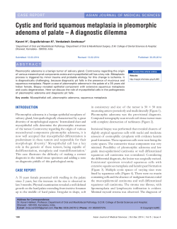 Cystic and florid squamous metaplasia in pleomorphic adenoma of