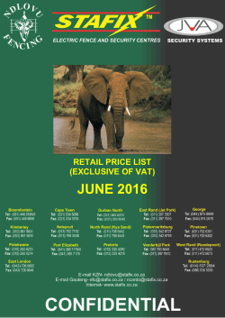 JUNE 2016 - Stafix Electric Fence Centre
