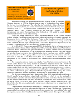 Part 36 - Pima-Maricopa Irrigation Project