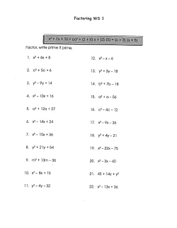Factor, write prime if prime