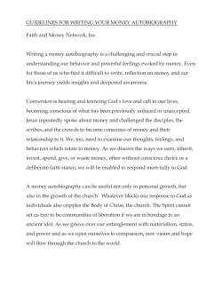 Money Autobiography - Faith and Money Network