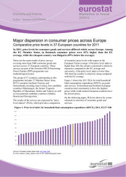 Major dispersion in consumer prices across Europe