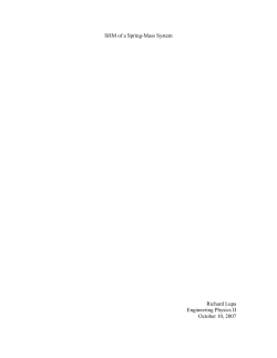 Simple Harmonic Motion of a Spring-Mass System