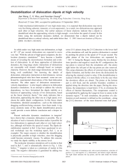 Destabilization of dislocation dipole at high velocity - PolyU