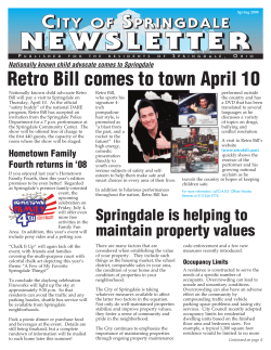 April 2008 - City of Springdale