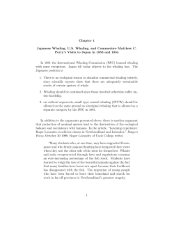 Chapter 1 Japanese Whaling, U.S. Whaling, and Commodore