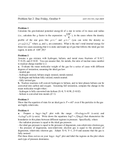 Problem Set 2: Due Friday, October 9