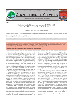 NOTE Synthesis, Crystal Structure and Property of (CdCl3)n&middot;nH3O