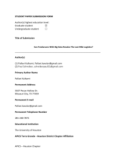 STUDENT PAPER SUBMISSION FORM Author(s) highest education