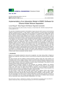 Implementation of an Adsorption Model in EMSO