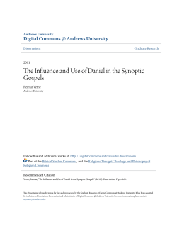 The Influence and Use of Daniel in the Synoptic Gospels