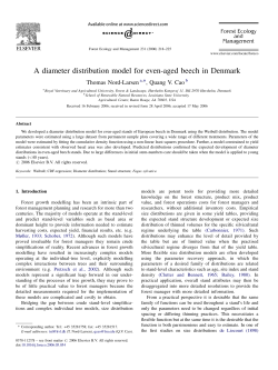 A diameter distribution model for even