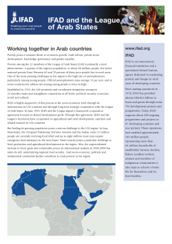 IFAD and the League of Arab States