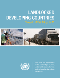 Landlocked developing countries &ndash; things to know, things to do