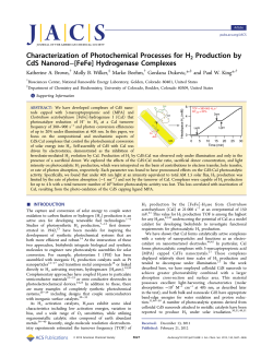 Characterization of Photochemical Processes for H2 Production by