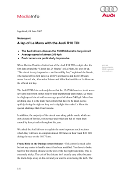 A lap of Le Mans with the Audi R10 TDI