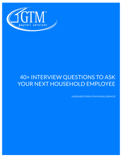 40+ Questions to Ask Your Next Household Employee