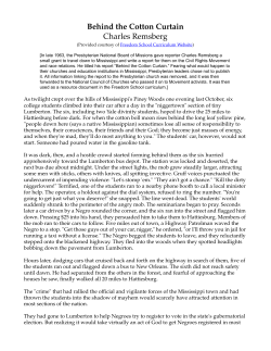 Behind the Cotton Curtain - Civil Rights Movement Veterans