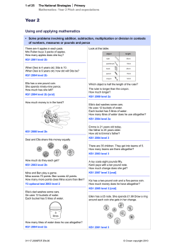 Numeracy - Year 2 - Clifton Primary School