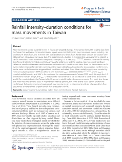 Rainfall intensity&ndash;duration conditions for mass movements in
