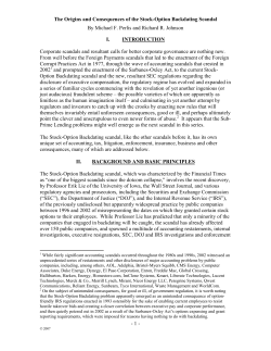 The Origins and Consequences of the Stock