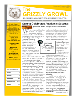 grizzly growl - Galena High School