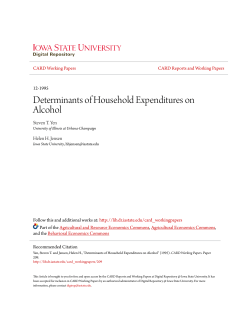 Determinants of Household Expenditures on Alcohol